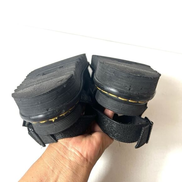 Dr. Martens Womens Voss GLTR Black Chunky Open Toe Buckle Sandals Size 9 Leather - Picture 8 of 12